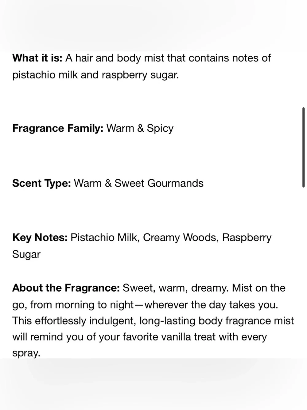 NEW Summer Fridays Pistachio Milk Hair + Body Fragrance Mist Travel Size 3 oz